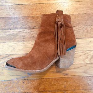 Overland Estelle Suede Boots with Fringe Detail